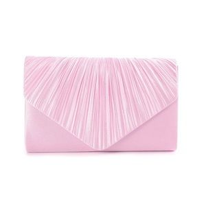 BEAUTY LIGHT PINK CLUTCH PURSE HANDBAG GLAMOUR